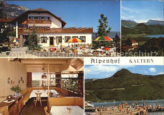 Kaltern Weinstrasse Tirol Alpenhof Kaltern Gastraum Badestrand