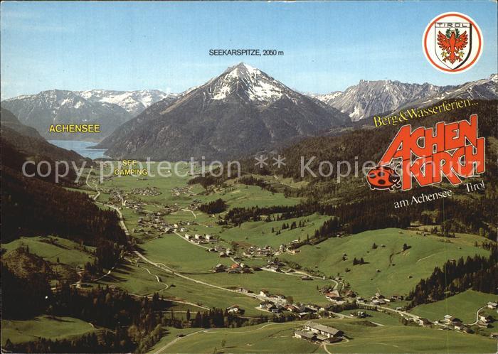Achenkirch am Achensee mit Seekarspitze Fliegeraufnahme