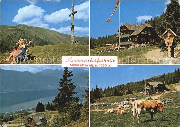 Millstatt Millstaettersee Lammersdorferhuette Jufenhoehe mit Kreuz Drautal Mills