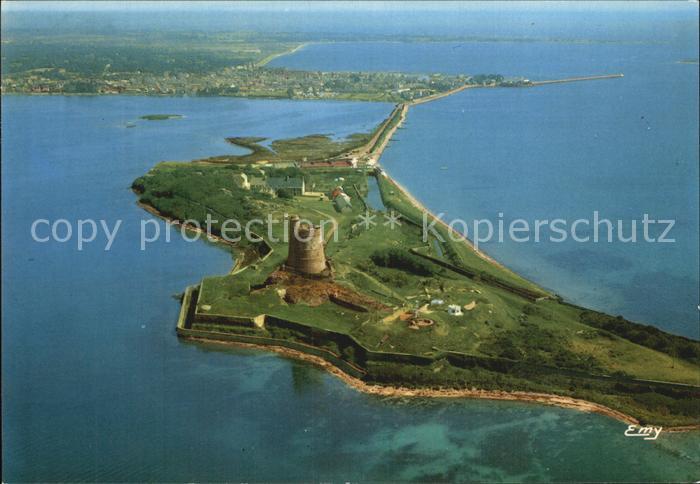 Saint-Vaast-la-Hougue Vue generale aerienne Le Fort de la Hougue