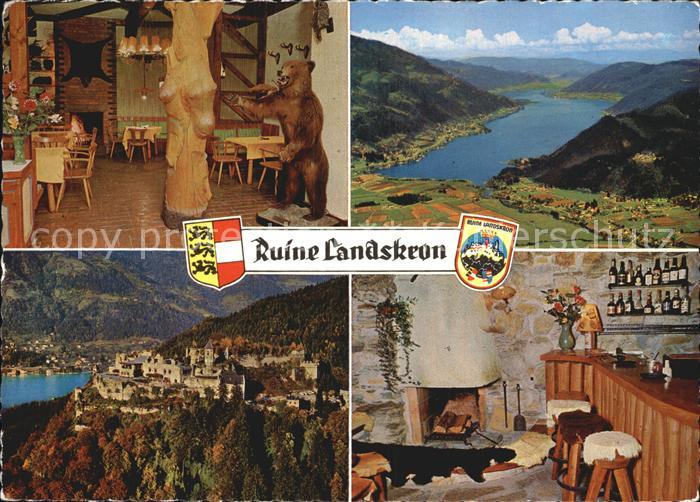 Landskron Kaernten Ruine Landskron Baerenstuben Ossiachersee Burgruine mit Annen