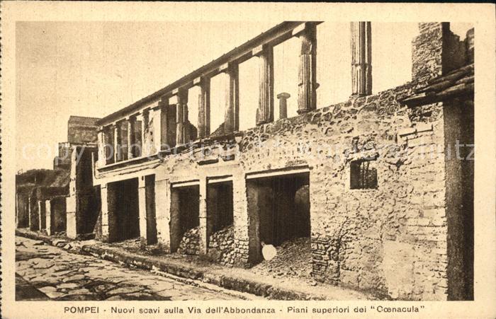 Pompei Nuovi scavi sulla Via dell Abbondanza Piani superiori dei Coenacula Antik