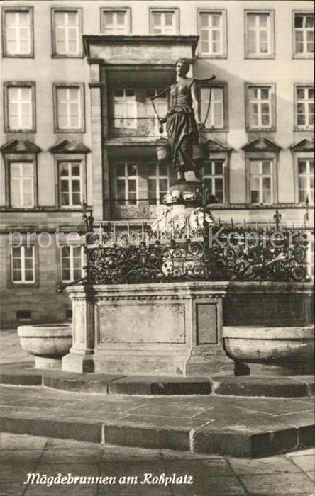 Leipzig Maegdebrunnen am Rossplatz Messestadt