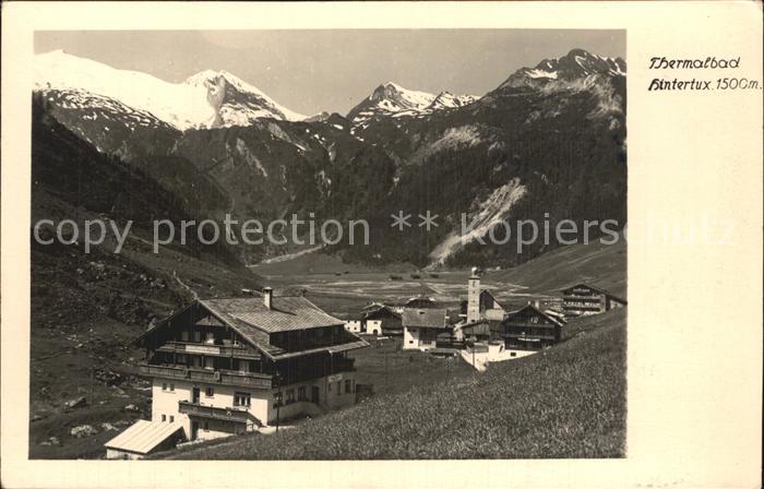 Hintertux Zillertal Ortsansicht Thermalbad Alpenpanorama