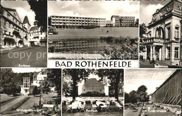 Bad Rothenfelde Kurhaus Sanatorium Teutoburger Wald Badehaus Gradierwerk Pavillo