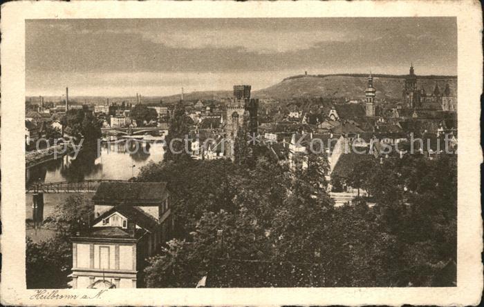 Heilbronn Neckar Blick ueber die Stadt