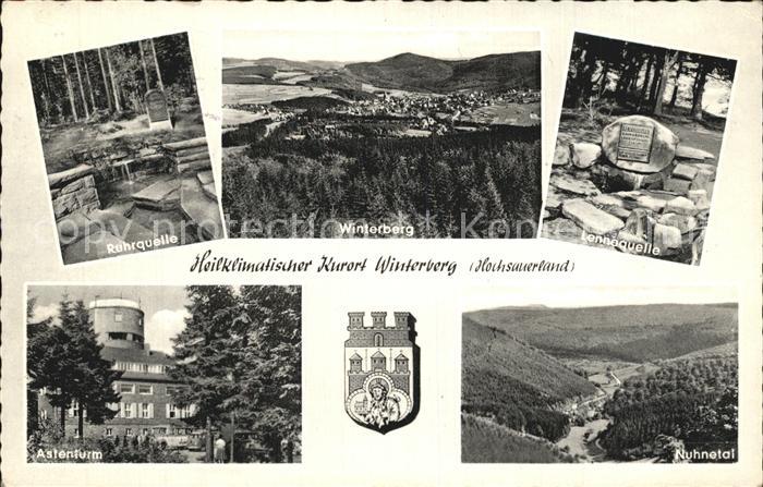 Winterberg Hochsauerland Ruhrquelle Lennequelle Astenturm Panorama Nuhnetal