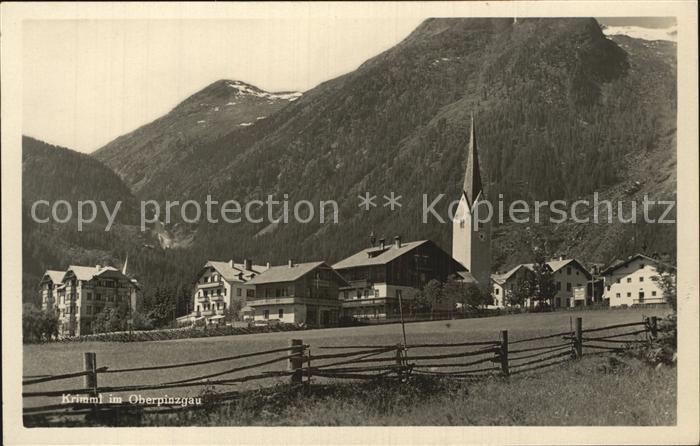 Krimml Ortsansicht mit Kirche