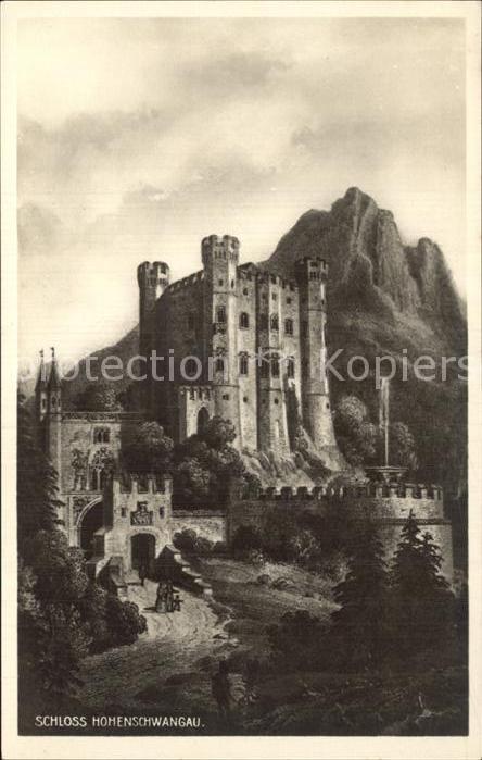 Hohenschwangau Schloss Kuenstlerkarte