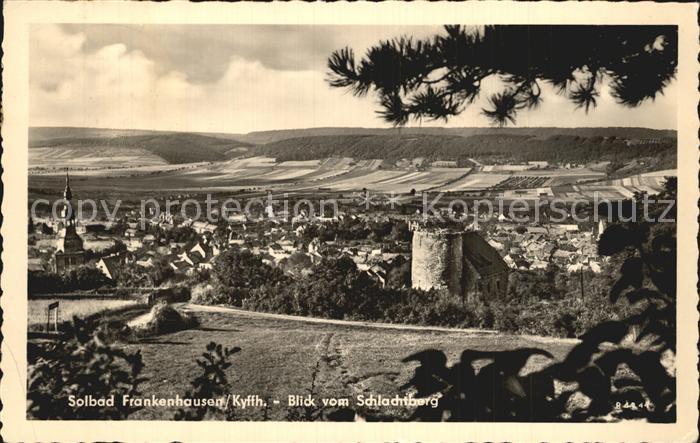 Frankenhausen Bad Panorama Blick vom Schlachtberg Solbad