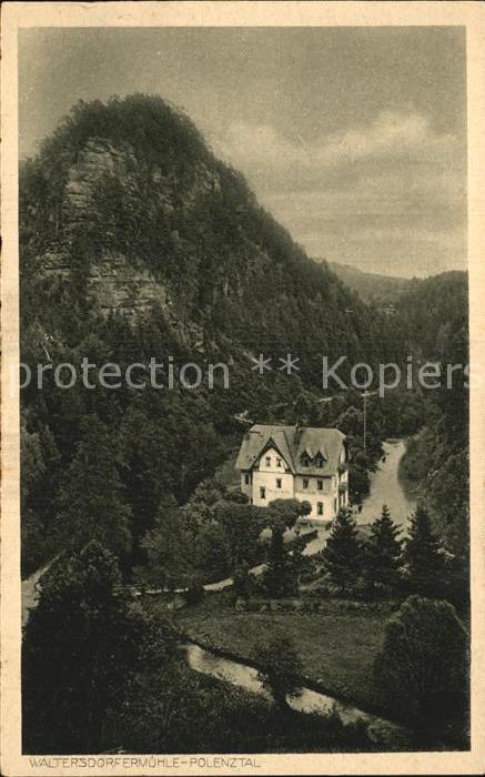 Porschdorf Waltersdorfer Muehle im Polenztal