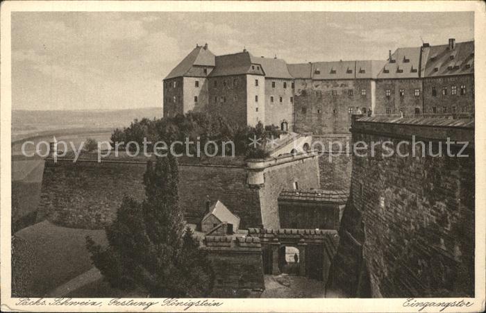 Koenigstein Saechsische Schweiz Festung Eingangstor
