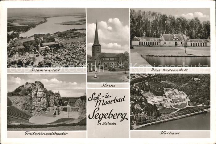 Bad Segeberg Gesamtansicht Kirche Neue Badeanstalt Kurhaus Freilichttheater Flie