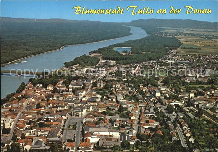 Tulln Donau Panorama Blumenstadt Fliegeraufnahme