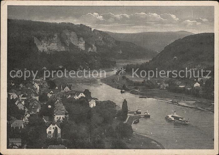 Poetzscha Wehlen Panorama Elbtal Elbsandsteingebirge