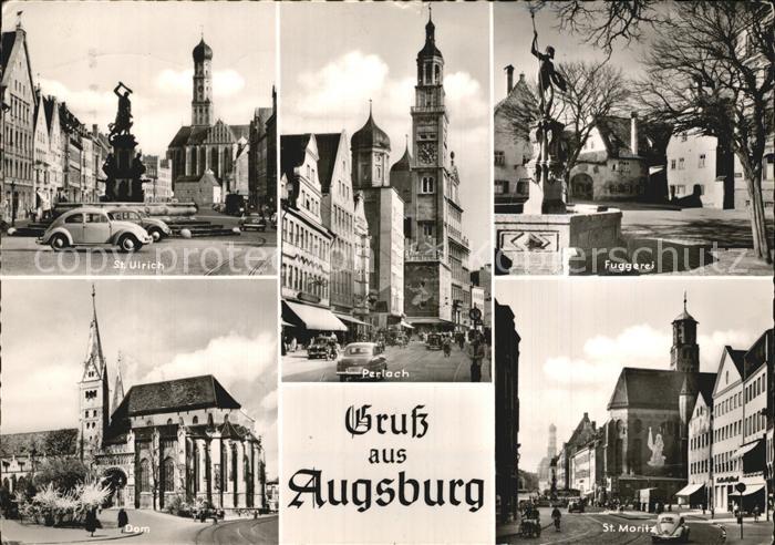 Augsburg St Ulrich Kirche Perlach Turm Fuggerei St Moritz Dom