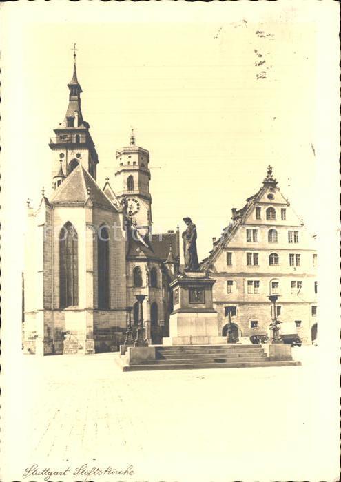 Stuttgart Stiftskirche Denkmal Arlepo Karte
