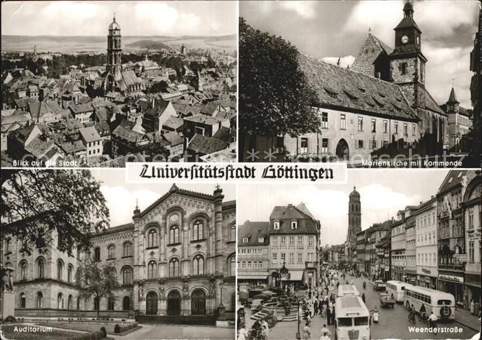 Goettingen Niedersachsen Stadtbild mit Kirche Kommende Weenderstrasse Auditorium