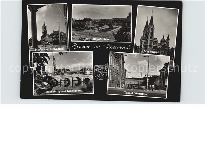 Roermond Markt Kathedraal Stationsplein Munsterkerk Tunnel Westzijde Stenenbrug