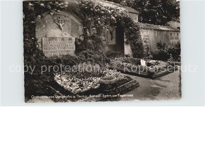 Rottach-Egern Grabstaette von Ganghofer und Thoma