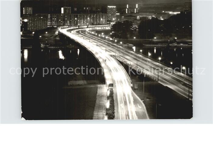 Dresden Dr Rudolf Friedrichs Bruecke zur Leningrader Strasse Nachtaufnahme