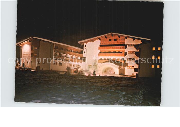 Zell Ziller Tirol Hotel Zapfenhof Nachtaufnahme
