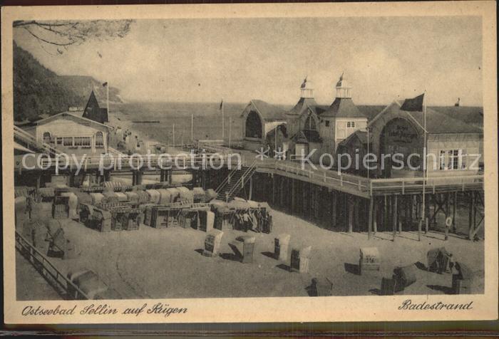 Sellin Ruegen Badestrand Seebruecke