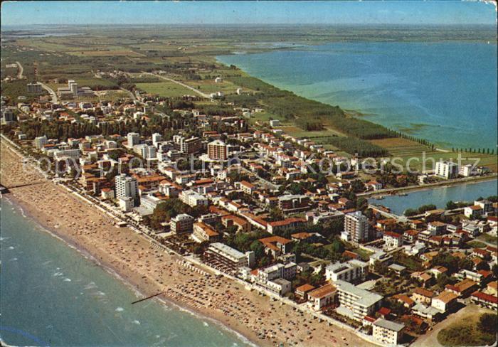 Lignano Sabbiadoro Strand Fliegeraufnahme