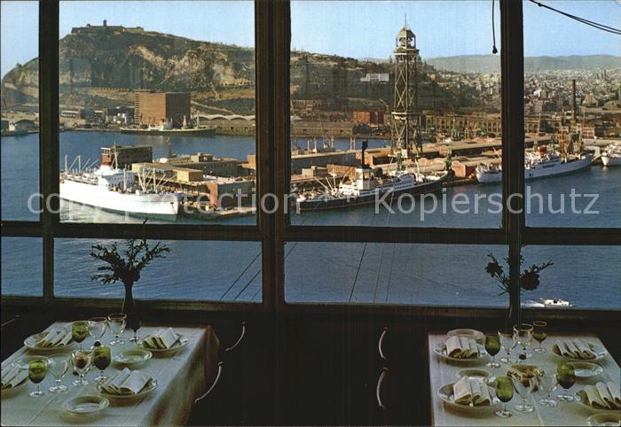 Barcelona Cataluna Hafen vom Restaurant Torre San Sebastian