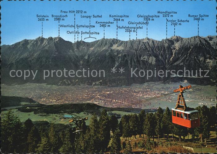 Innsbruck Seilbahn Gleirschjoech Mandlspitze Rumer Spitze