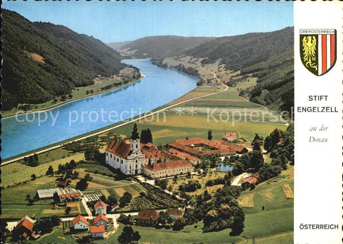 Engelhartszell Donau Oberoesterreich Fliegeraufnahme Abtei Engelzell