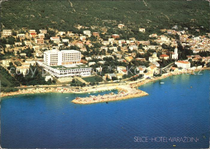 Selce Crikvenica Fliegeraufnahme Hotel Varazdin