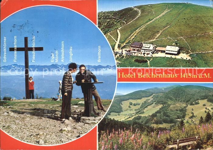 Schoenau Schwarzwald Fliegeraufnahme Belchen mit Hotel
