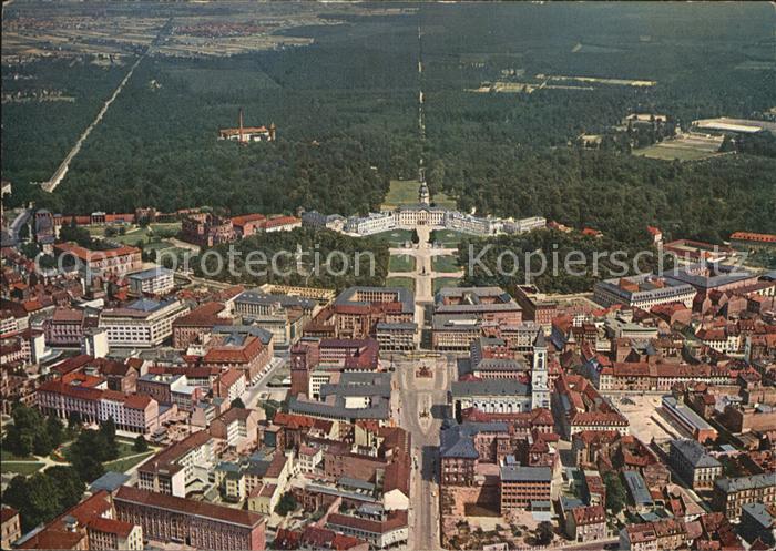 Karlsruhe Baden Fliegeraufnahme Schloss