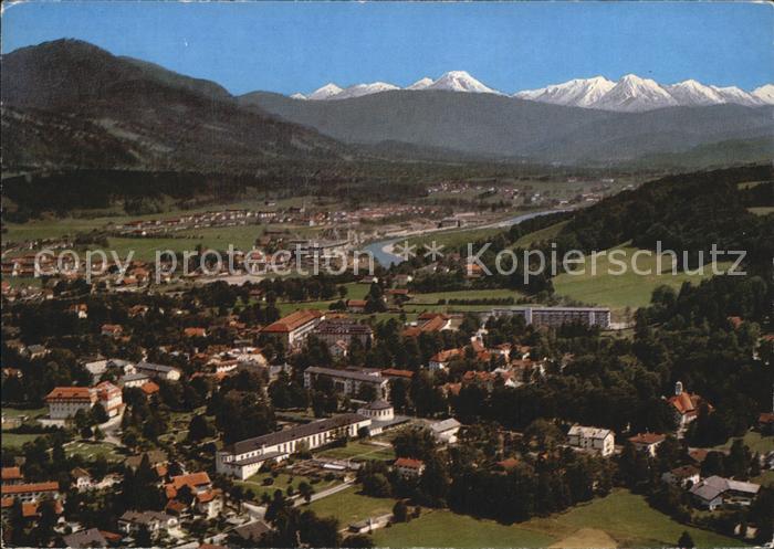 Bad Toelz Fliegeraufnahme Blick ins Isartal und Tiroler Alpen