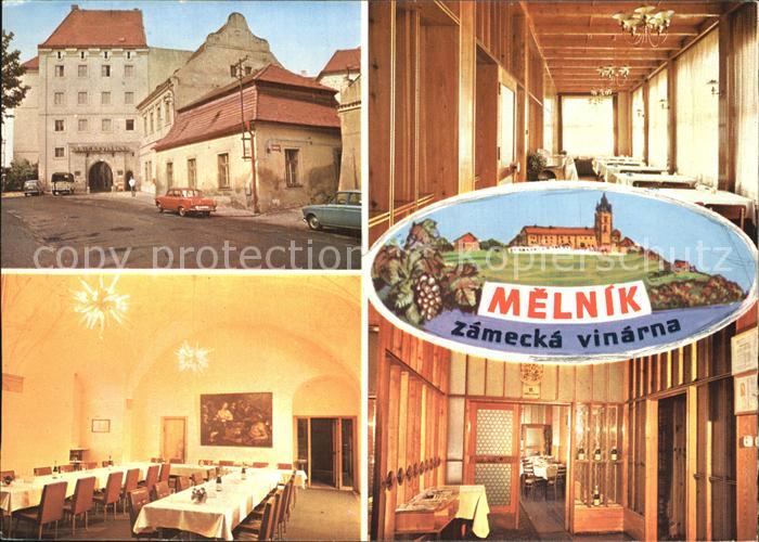 Melnik Tschechien Stadtansichten Burg Inneres Tafel