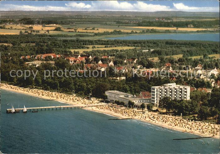 Timmendorfer Strand Fliegeraufnahme Strandpartie am Seeschloesschen