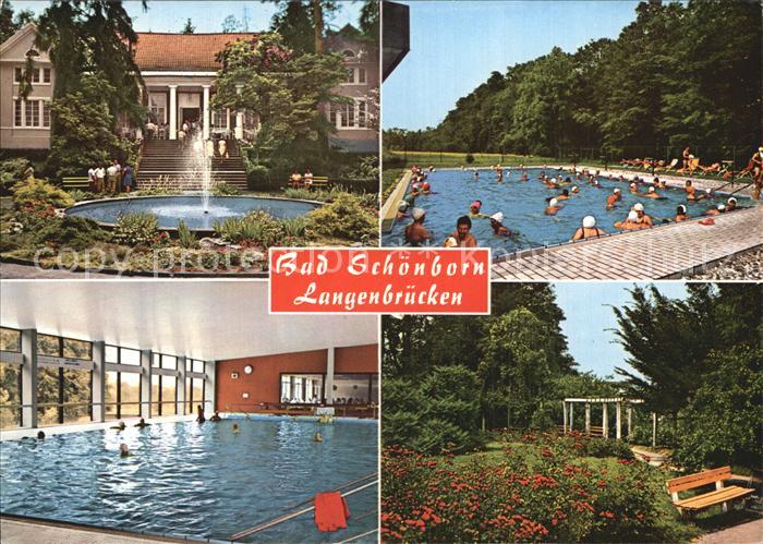 Bad Schoenborn Langenbruecken Hallenbad Brunnen Freibad Kurpark