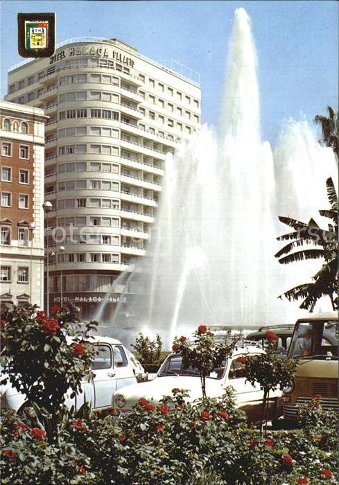 Malaga Andalucia Fuente de la Marina y Hotel Malaga Plalacio