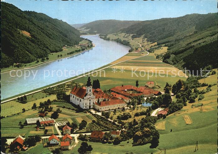 Engelhartszell Donau Oberoesterreich Fliegeraufnahme Stift Engelszell