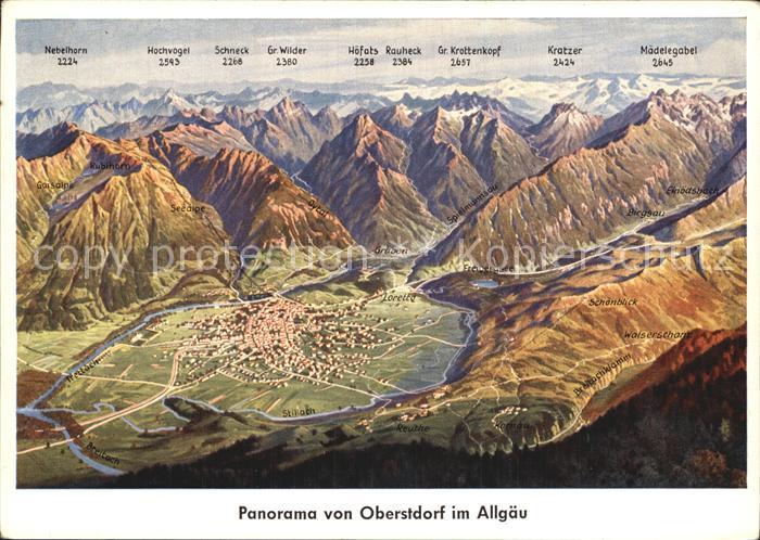 Oberstdorf Panoramakarte