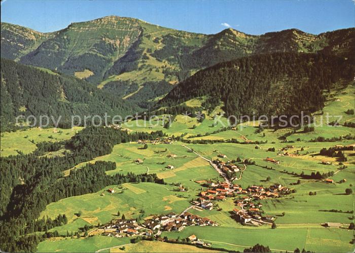 Steibis Oberstaufen Bayern Fliegeraufnahme mit Hochgrat