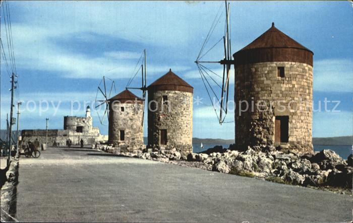 Rhodos Rhodes aegaeis Die Muehlen