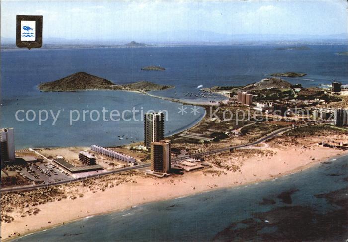 La Manga Murcia Fliegeraufnahme Strand und Cavanna Hotel