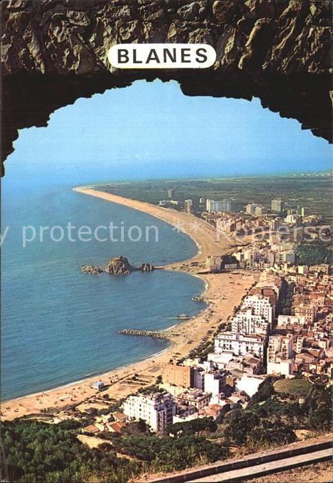 Blanes Blick auf die Stadt und den Strand