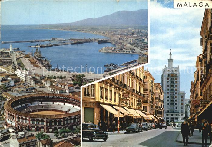 Malaga Andalucia Hafen und Larios Strasse