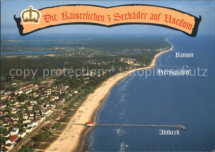 Usedom Mecklenburg-Vorpommern Bansin Heringsdorf Ahlbeck Fliegeraufnahme