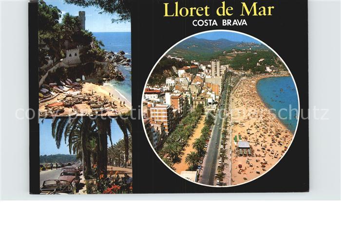 Lloret de Mar Fliegeraufnahme Strand Burg Promenade