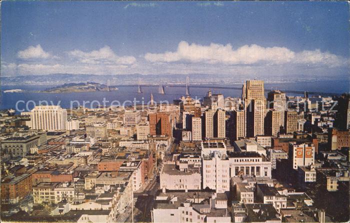 San Francisco California from atop Knob Hill Financial and Business disctrict Oa