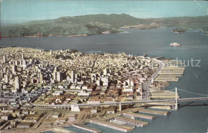 San Francisco California Oakland Bay Bridge Golden Gate Bridge Alcatraz Island a